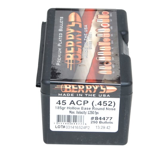 BERRY'S Reloading Bullets Superior Pistol 45Cal 185 Grain 250rd for sale at KYGUNCO.