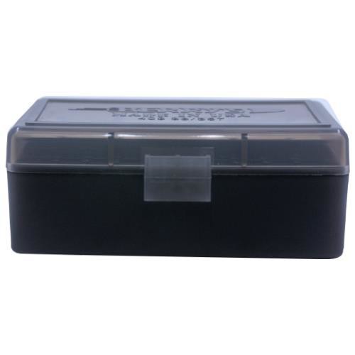 BERRY'S Ammo Box 38Spl/357Mag Smoke/Blk Polypropylene 50rd for sale at KYGUNCO.