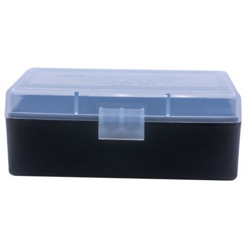 BERRY'S Ammo Box 38Spl/357Mag Clear/Blk Polypropylene 50rd for sale at KYGUNCO.