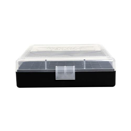 BERRY'S Ammo Box 380 ACP/9mm Clear/Blk Polypropylene 100rd for sale at KYGUNCO.