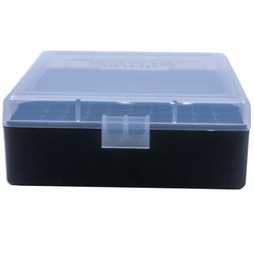 BERRY'S Ammo Box 38 Spl/357 Mag Clear/Black Plastic 100rd for sale at KYGUNCO.