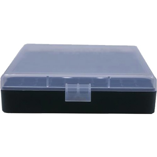 BERRY'S Ammo Box 40 SW/45ACP Clear/Blk Polypropylene 100rd for sale at KYGUNCO.