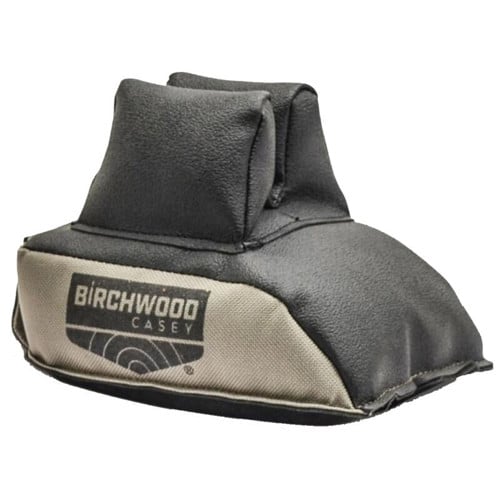 BIRCHWOOD CASEY Universal Rear Bag Prefilled Tan Blk Leather Top for sale at KYGUNCO.
