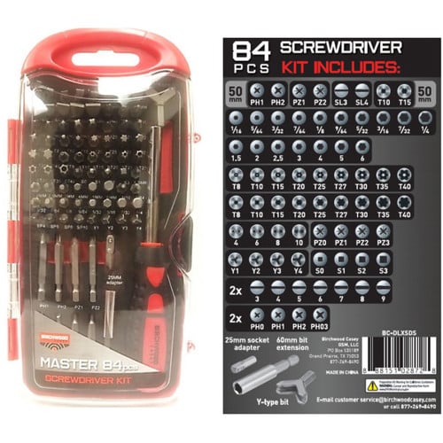 BIRCHWOOD CASEY Master Screwdriver Kit 84Pc Incl Slotted/Philips for sale at KYGUNCO.