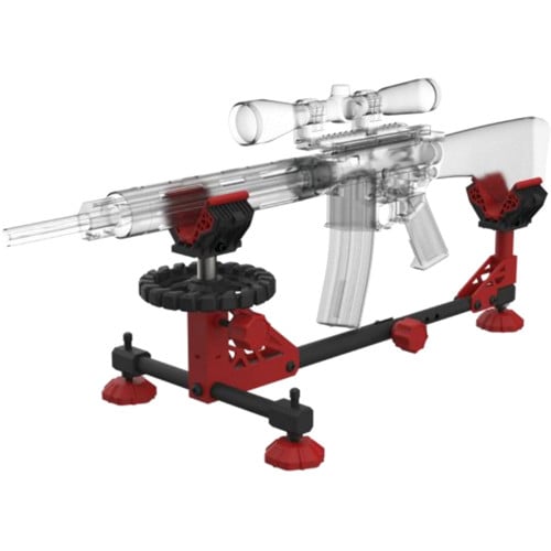 BIRCHWOOD CASEY Echo Shooting Rest Black Steel Red Accents NonSlip for sale at KYGUNCO.