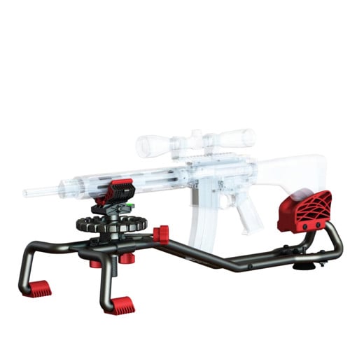 BIRCHWOOD CASEY Bravo Shooting Rest Rifle Black/Red Steel 15 lbs for sale at KYGUNCO.
