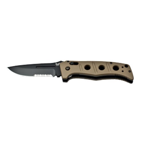 BENCHMADE Adamas 3.82" Drop Point SerratedEdge Coated Finish for sale at KYGUNCO.