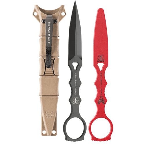 BENCHMADE SOCP COMBO 3.22" Double-Edge Dagger Blade + Trainer & Sheath for sale at KYGUNCO.