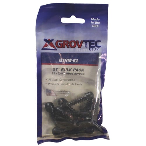 GROVTEC Wood Screw Swivel Studs 0.75" 12-Pack Black for sale at KYGUNCO.