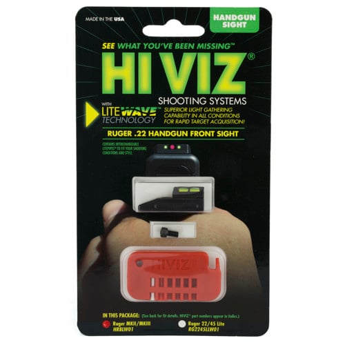 HIVIZ LiteWave Ruger MK/I/II/III/IV Front Sight Green FO for sale at KYGUNCO.