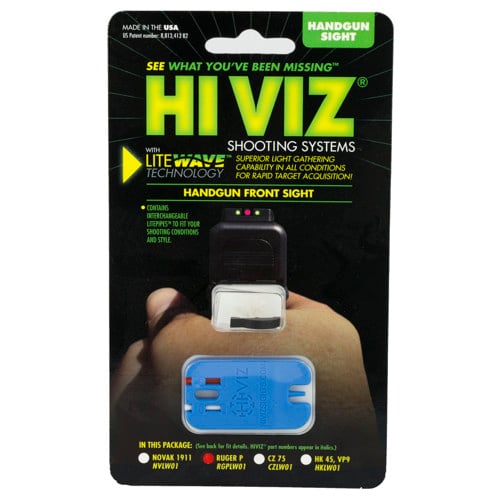 HIVIZ LiteWave Ruger P-Series SP101 Front Sight Grn FO for sale at KYGUNCO.