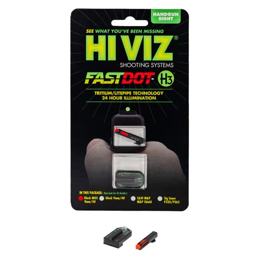 HIVIZ FastDot H3 Sight Set Glock MOS Red FO Front Sight for sale at KYGUNCO.