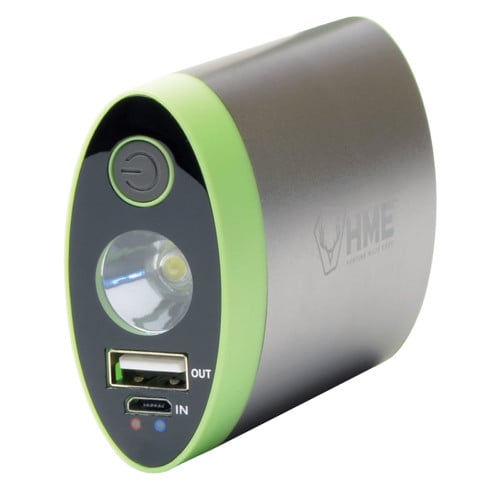 HME Hand Warmer w/Light ABS Plastic Sliver/Grn Accent for sale at KYGUNCO.