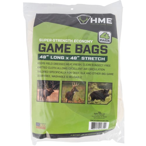 HME Econ Game Bag Odor-free Cloth Washable 12 x 48 4pk for sale at KYGUNCO.
