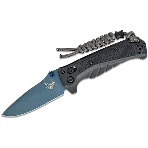 BENCHMADE Mini Adira Axis Drop Point Blue Cerakote for sale at KYGUNCO.