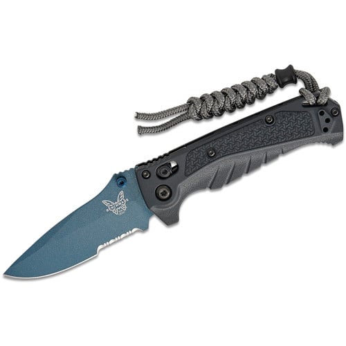BENCHMADE Mini Adira Axis Drop Point Partially Serrated for sale at KYGUNCO.