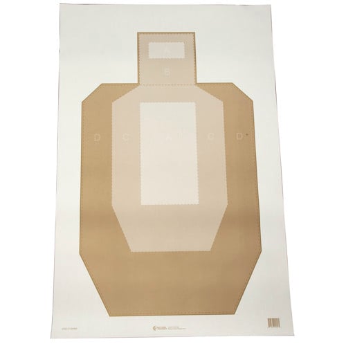 ACTION TARGET IPSC Paper Target with Visible Scoring Zones Brown for sale at KYGUNCO.