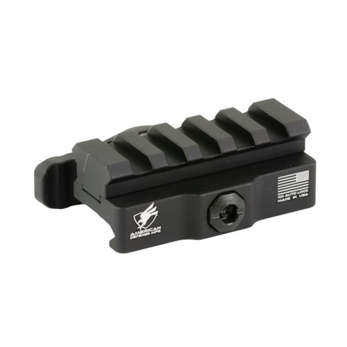 AMERICAN DEFENSE Picatinny Riser QD Fits Picatinny 5 Slots Black for sale at KYGUNCO.