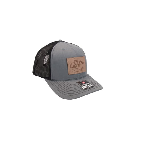 KYGUNCO Leather Etched Snake - Grey/Black Hat OSFM for sale at KYGUNCO.