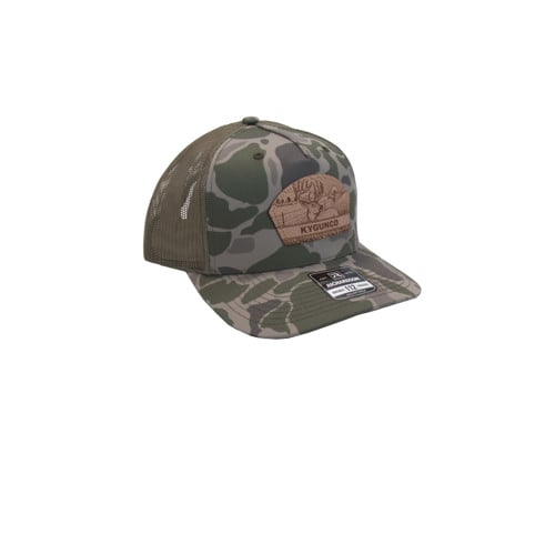 KYGUNCO Leather Etched Deer/Sun -Marsh Duck/Loden Hat OSFM for sale at KYGUNCO.