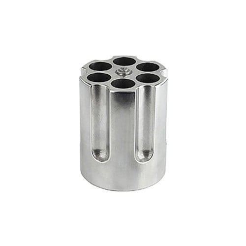 CALIBER GOURMET Revolver Cylinder Pen Holder, Aluminum, Silver for sale at KYGUNCO.