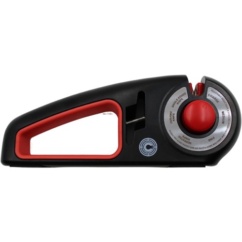 CALIBER GOURMET Adjustable Knife Sharpener, Black and Red for sale at KYGUNCO.