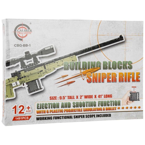CALIBER GOURMET Building Blocks Sniper Rifle Toy, Multi Color for sale at KYGUNCO.