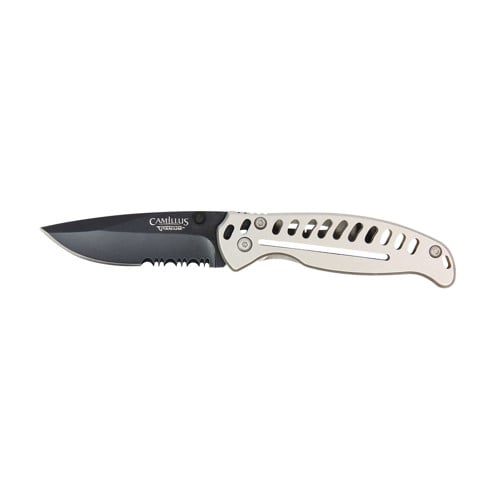 CAMILLUS KNIVES EDC3 Combo Edge Silver/Black 3" AUS-8 Blade Steel for sale at KYGUNCO.
