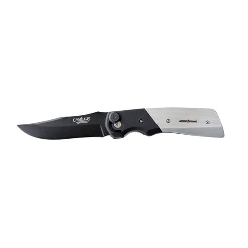 CAMILLUS KNIVES Cuda Bolt Plain Edge Silver G-10 3.75" AUS 8 Black for sale at KYGUNCO.