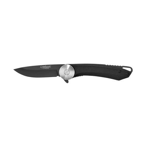 CAMILLUS KNIVES Cirque Plain Edge Black G-10 Black 2.75" AUS-8 for sale at KYGUNCO.