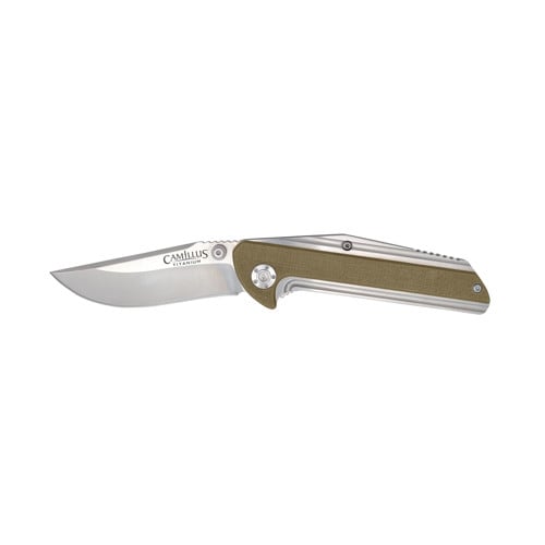 CAMILLUS KNIVES SEVENS Plain Edge Tan/Silver G10 2.75" AUS-8 for sale at KYGUNCO.