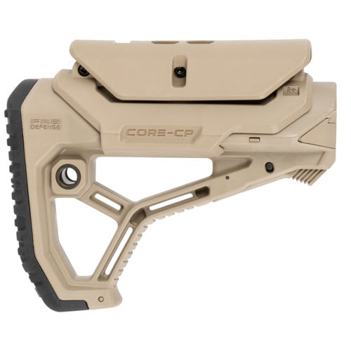 FAB DEFENSE GL-Core CP AR-15 Buttstock Adj Cheek Rest Tan for sale at KYGUNCO.