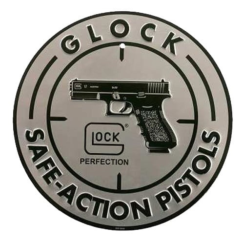 GLOCK Safe Action Sign Aluminum 12" in Diameter for sale at KYGUNCO.