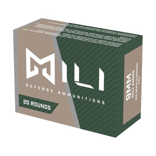 MILI CUSTOM DEFENSE AMMUNITION 9mm 147gr Subsonic JHP 20rd for sale at KYGUNCO.