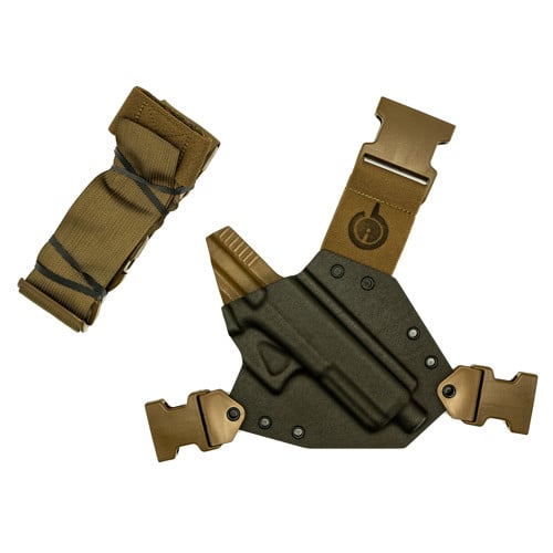 GUNFIGHTERSINC Kenai Chest Holster for Gen 5 Glock 20/21 Gray RH for sale at KYGUNCO.