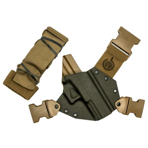 GUNFIGHTERSINC Kenai Chest Holster for Gen 1-4 Glock 20/21 Gry RH for sale at KYGUNCO.