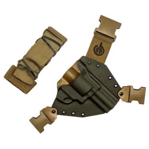 GUNFIGHTERSINC Kenai Chest Holster fits Ruger GP100 Gray RH for sale at KYGUNCO.