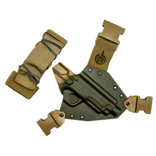 GUNFIGHTERSINC Kenai Chest Holster fits S&W M&P 45/10MM Gray RH for sale at KYGUNCO.