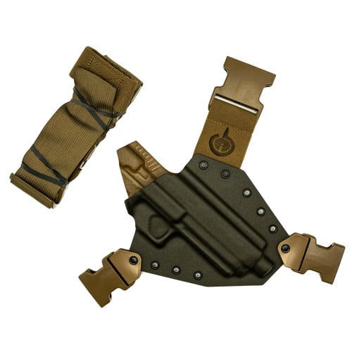 GUNFIGHTERSINC Kenai Chest Holster fits Sig P320 X-TEN Gray RH for sale at KYGUNCO.