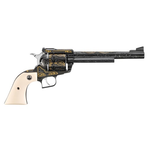 RUGER Super Blackhawk 75th Anniversary 44 Mag | 44 Special 7.5" 6rd - Engraved/Bonded Ivory & Black for sale at KYGUNCO.