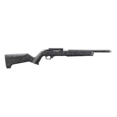 RUGER 10/22 22 LR 16.1" 10rd w/ Threaded Barrel -  White Speckle & Black w/ Carbon Fiber Barrel