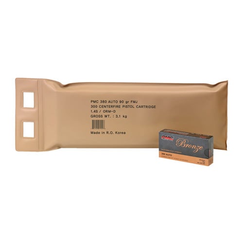 PMC 380 ACP Bronze 90Gr Full Metal Jacket 300rd for sale at KYGUNCO.