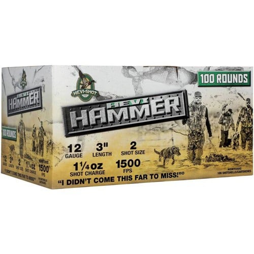 HEVI-SHOT 12Ga Hevi-Hammer 3" 1-1/4oz #2 100rd for sale at KYGUNCO.