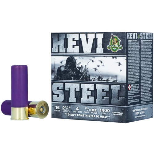 HEVI-SHOT 16Ga Hevi-Steel 2.75" 1oz #4 25rd for sale at KYGUNCO.