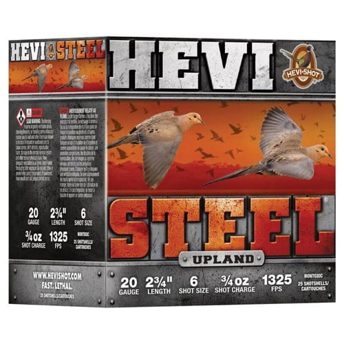 HEVI-SHOT 20Ga Hevi-Steel Upland 2.75" 1oz #6 25rd for sale at KYGUNCO.
