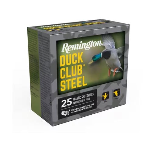 REMINGTON 12Ga 2.75" 1-1/8oz 3 25rd Duck Club Steel Loads for sale at KYGUNCO.