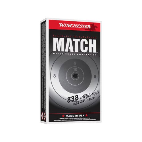 WINCHESTER AMMO 338 Lapua Mag 285 BTHP 20rd for sale at KYGUNCO.