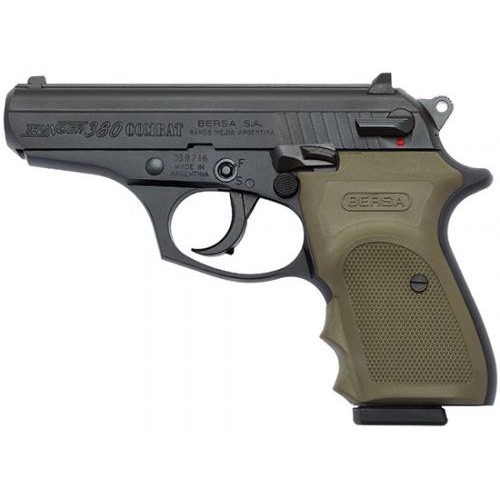 BERSA THUNDER 380 ACP 3.5" 8rd - Black w/ Green Grips for sale at KYGUNCO.