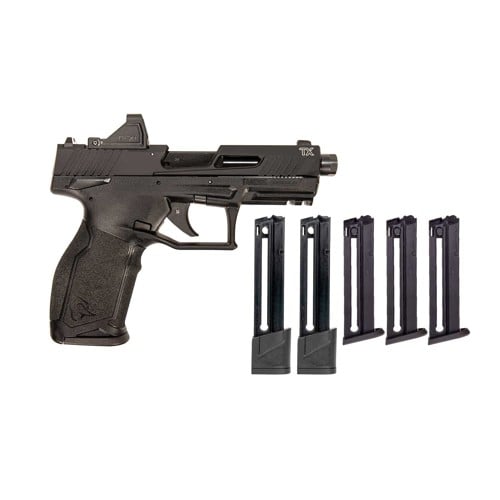 TAURUS TX22 T.O.R.O. 22LR 4.6" TB w/ 2x22rd + 3x16rd + Viridian RFX11 Green Dot - Black for sale at KYGUNCO.