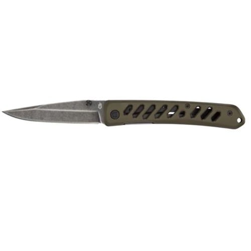 GERBER KNIVES Affirm Frame Lock 3.5" - Green & Black Stonewash for sale at KYGUNCO.
